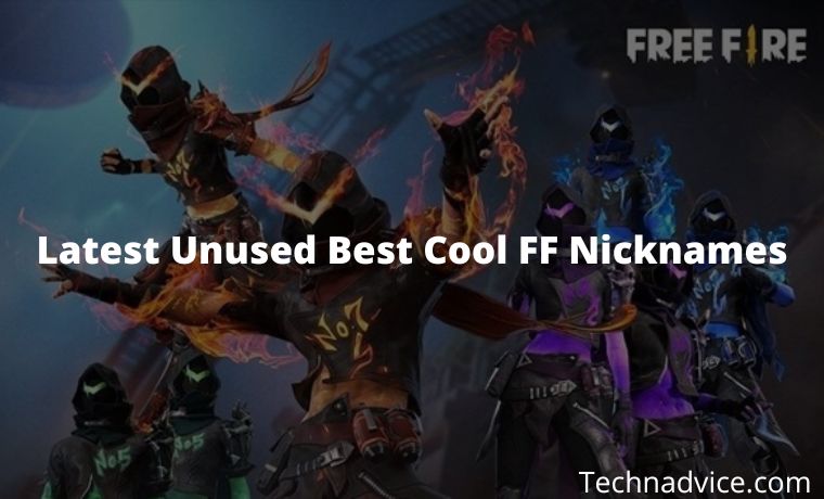 3000+ Latest Unused Best Cool FF Nicknames