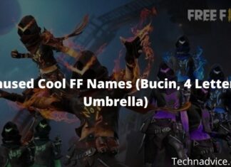 9051+ Unused Cool FF Names (Bucin, 4 Letters, Umbrella)