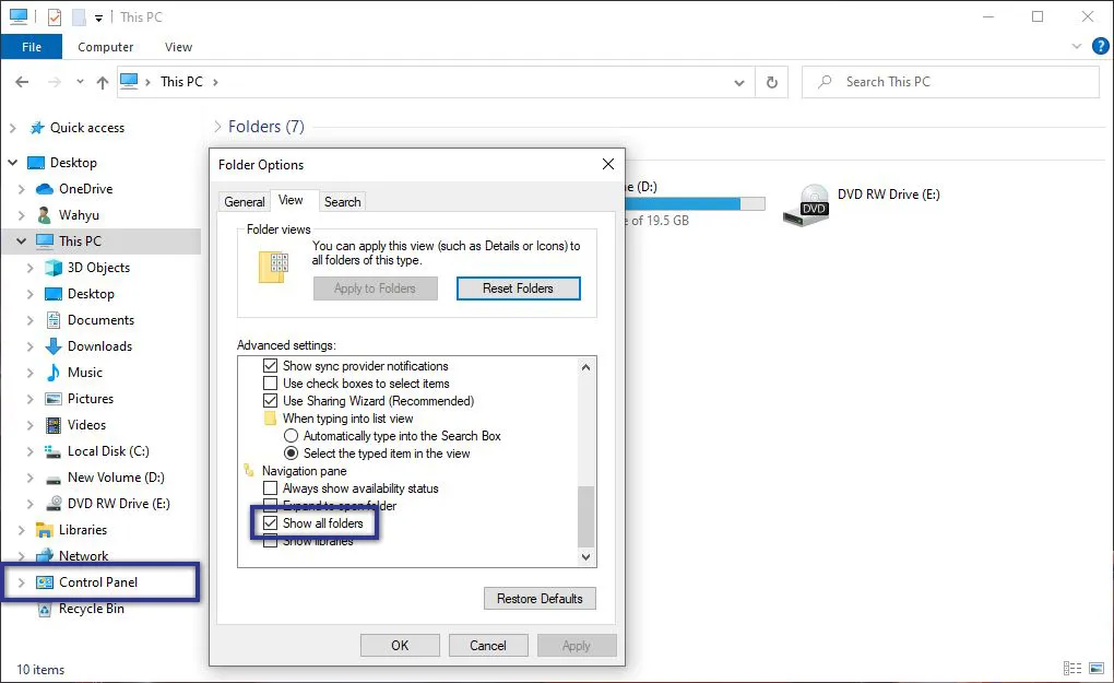 Access via Windows Explorer